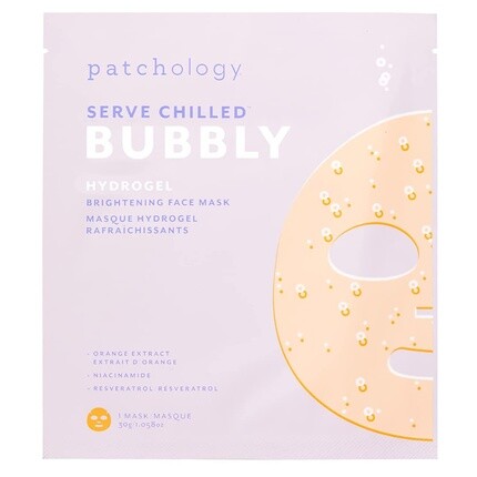 

Осветляющая гелевая маска для лица Patchology с ресвератролом и ниацинамидом, 1 шт.