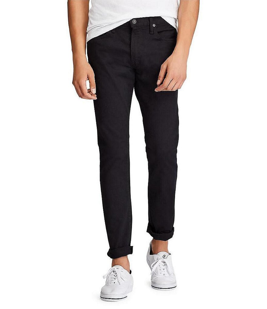 Черные эластичные джинсы узкого кроя Polo Ralph Lauren Sullivan Hudson, черный