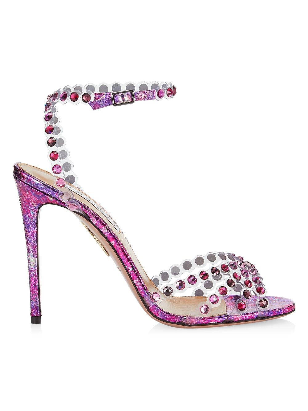 

Сандалии Tequila 105MM из ПВХ с кристаллами Aquazzura, фуксия