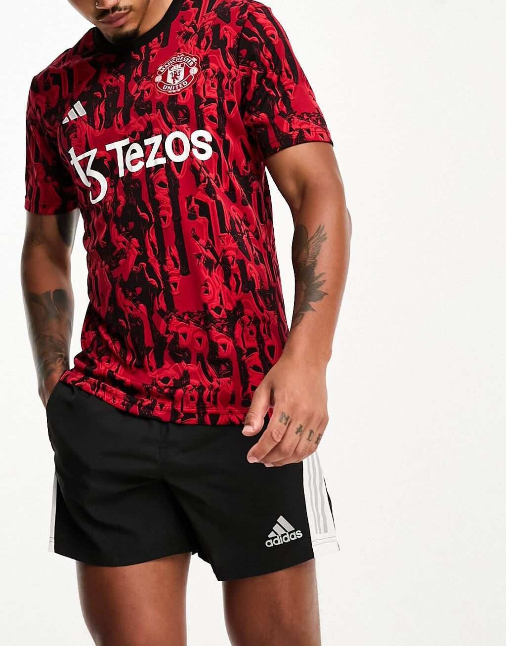 

Красная предматчевая футболка adidas Football Manchester United FC 2023/24, Красный
