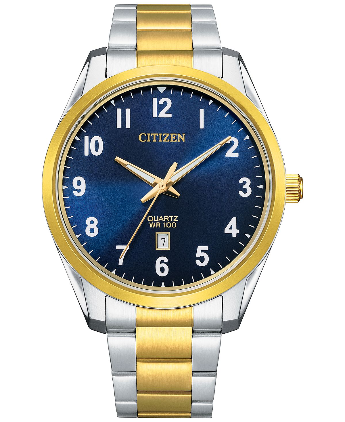 Мужские двухцветные часы-браслет из нержавеющей стали, 42 мм Citizen цена и фото