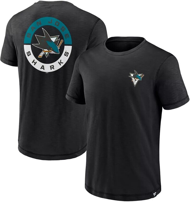 

Черная футболка с логотипом NHL San Jose Sharks 2-Hit