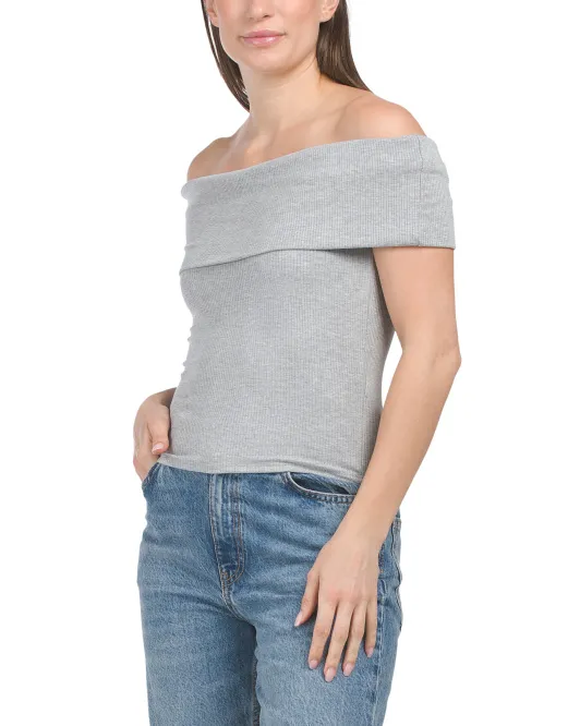 

Топ с открытыми плечами Maison D'Amelie, цвет Heather Grey