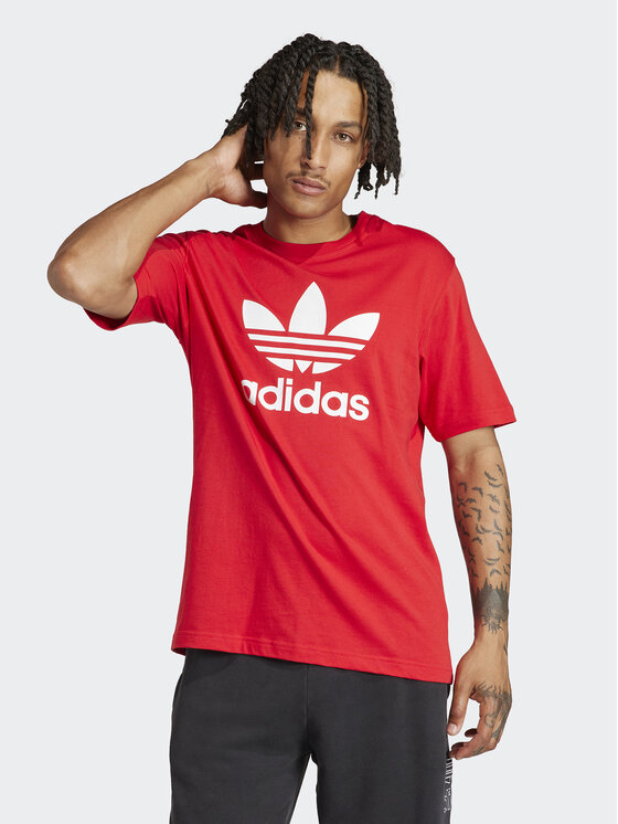Футболка стандартного кроя Adidas, красный цена и фото