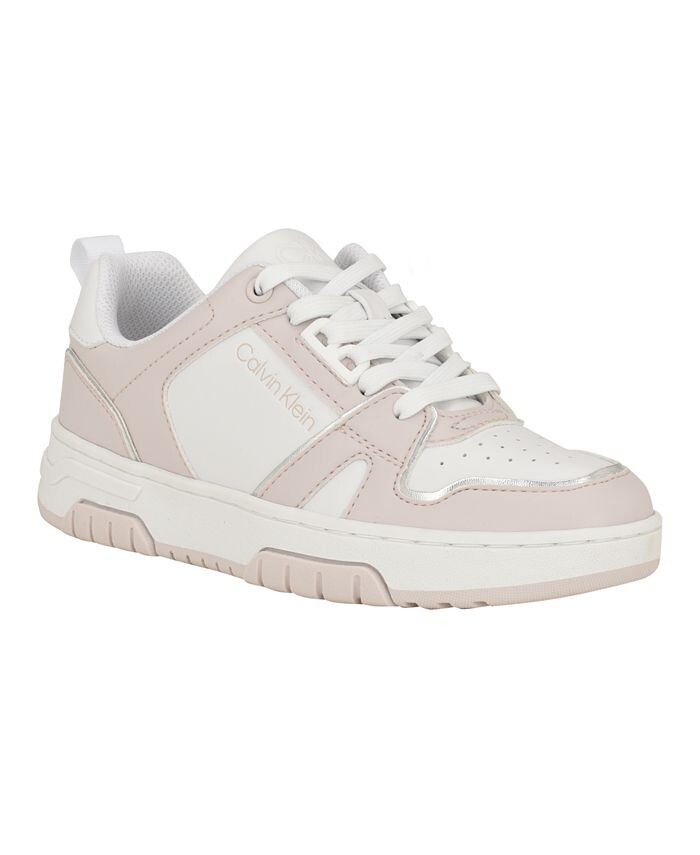 

Женские повседневные кроссовки с круглым носком на шнуровке Stellha Calvin Klein, цвет White, Pink, Белый
