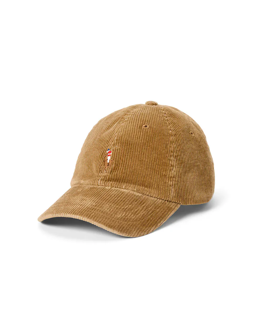 

Мужская вельветовая кепка с вышитой лошадью Polo Ralph Lauren, коричневый