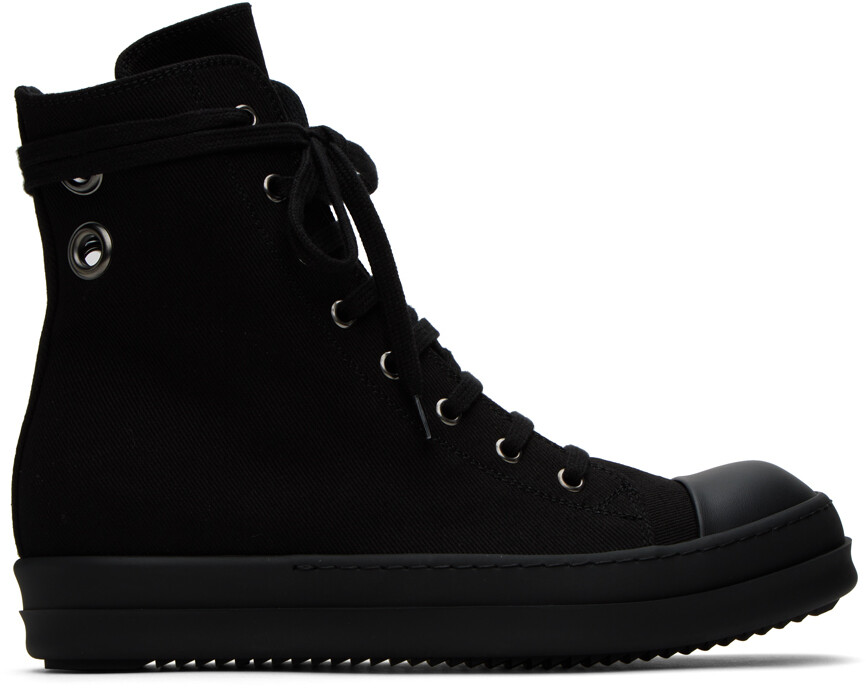 

Черные высокие кеды Черные Rick Owens DRKSHDW, Черный