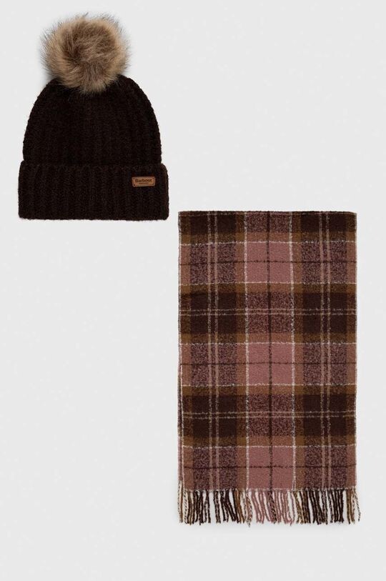 

Барбур шляпа и шарф Barbour, коричневый