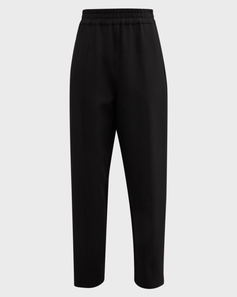 

Укороченные прямые брюки из кади Emporio Armani