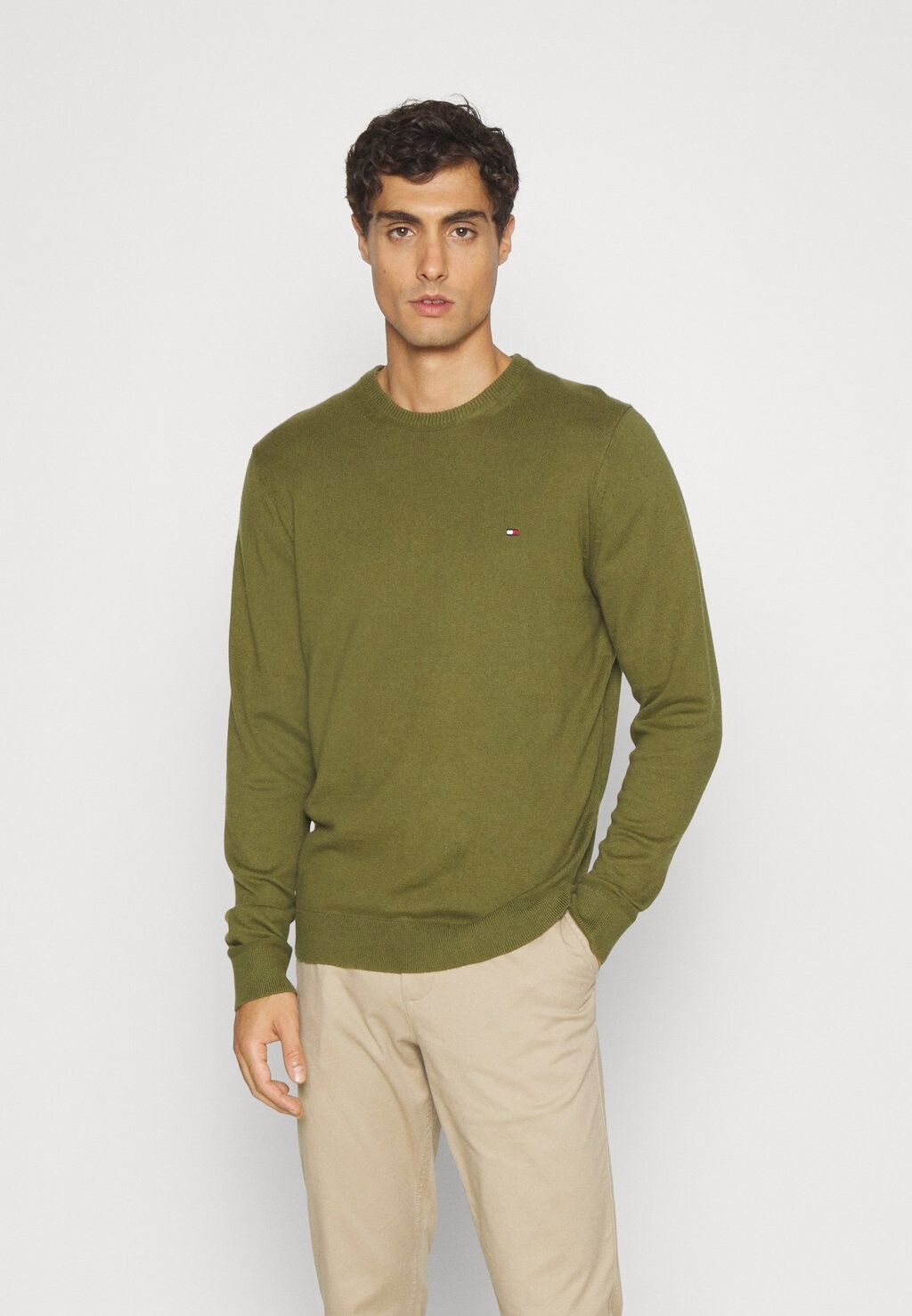 

Свитер PIMA ORG CREW NECK Tommy Hilfiger, паттинг-зеленый