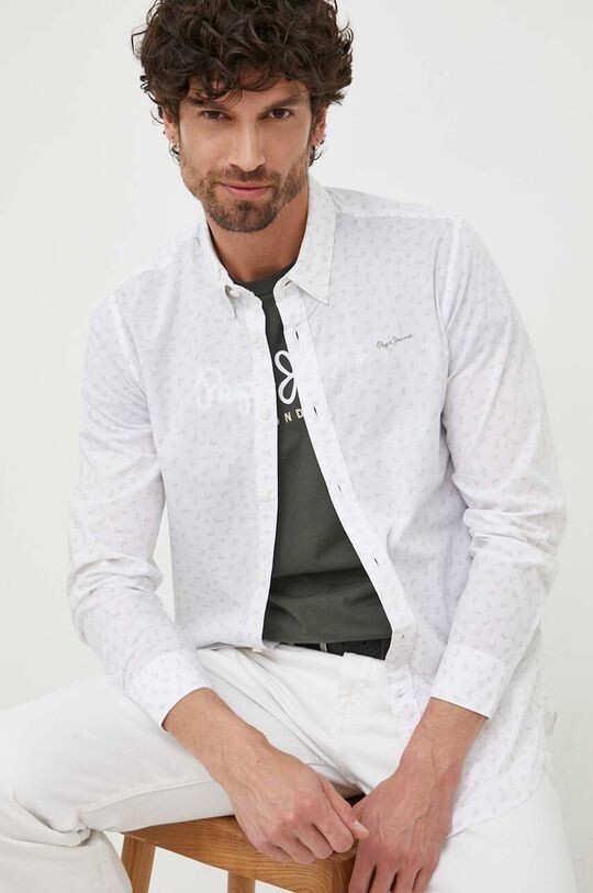 

Рубашка Cuxton из хлопка Pepe Jeans, белый