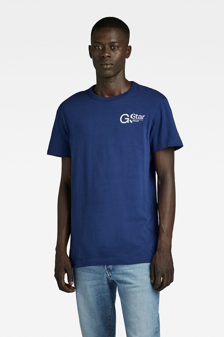 

Хлопковая футболка с логотипом G-Star Raw, синий