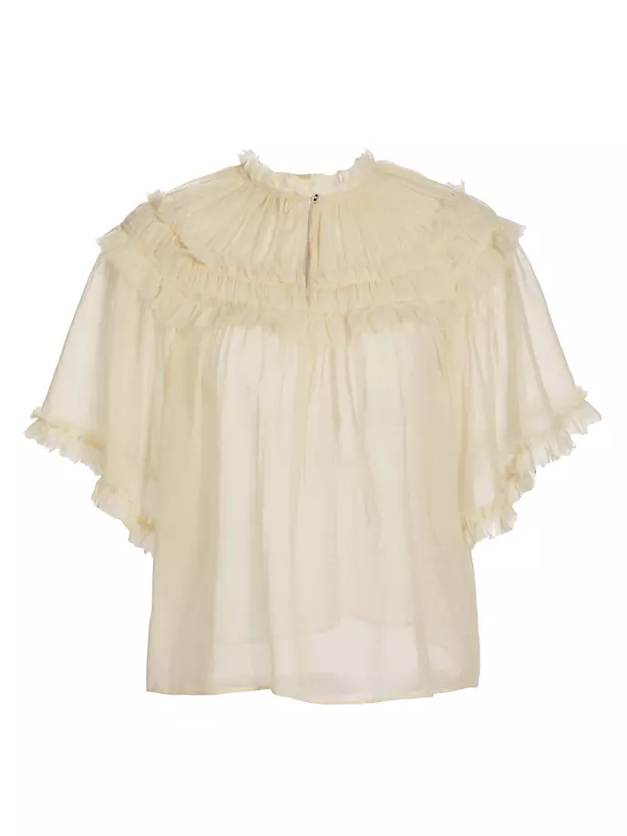 цена Zuri шерстяная блузка с потертостями Ulla Johnson, цвет alabaster
