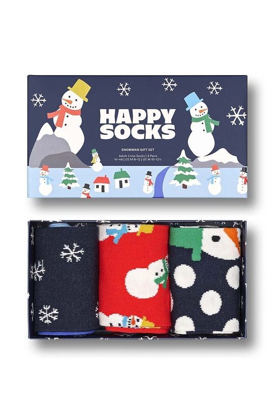 

Подарочный набор носков «Снеговик» (3 шт.) Happy Socks, мультиколор