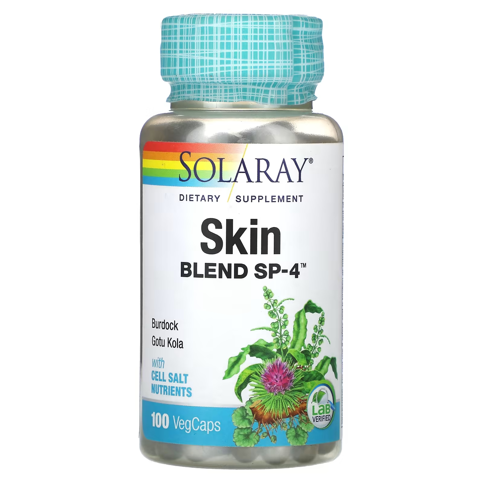 Solaray Skin Blend SP-4 100 растительных капсул смесь женских гормонов female hormone blend sp 7c 180 растительных капсул solaray