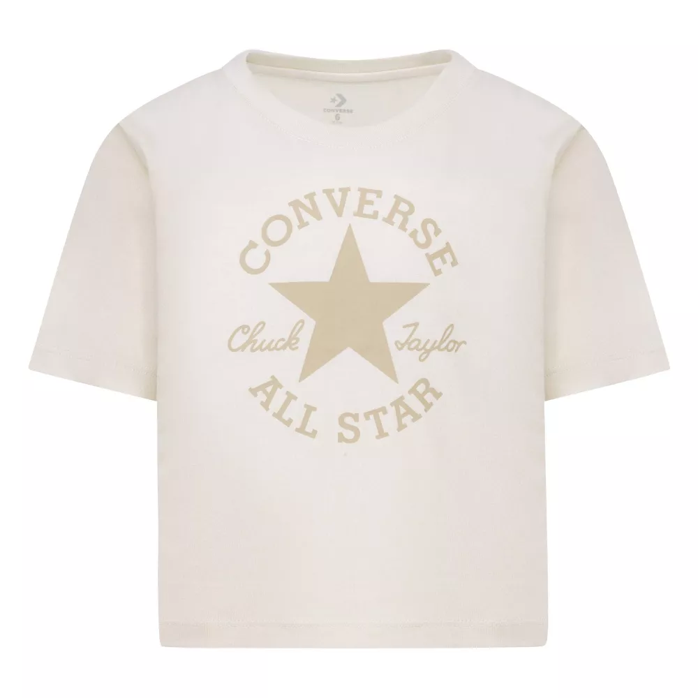 

Футболка свободного кроя Converse для девочек с коротким рукавом, цвет Ivory