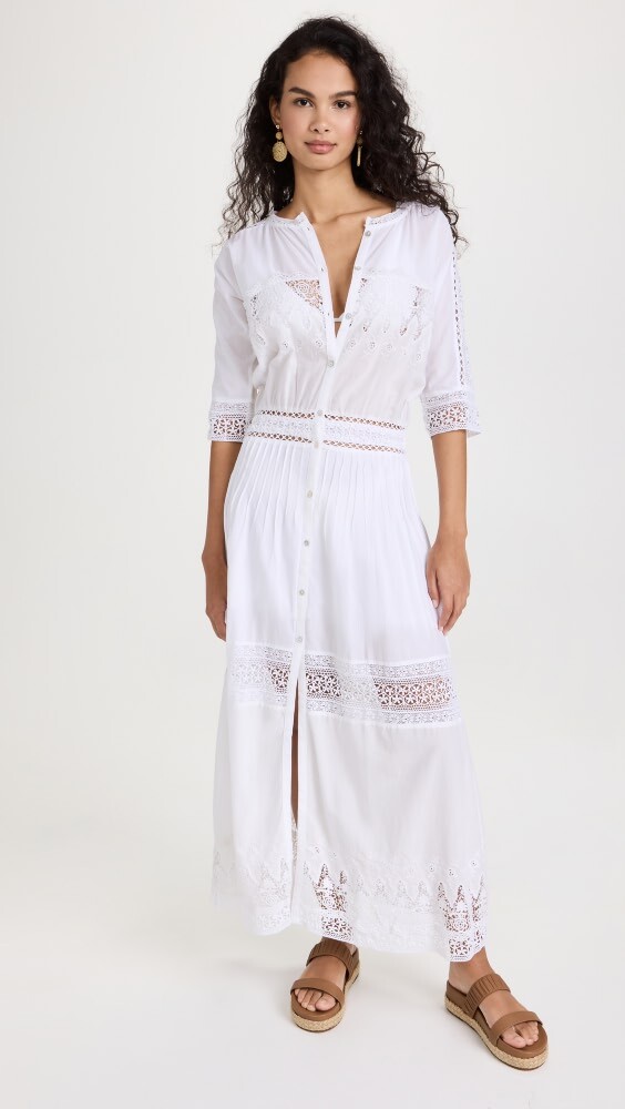 

Платье LoveShackFancy Beth, белый