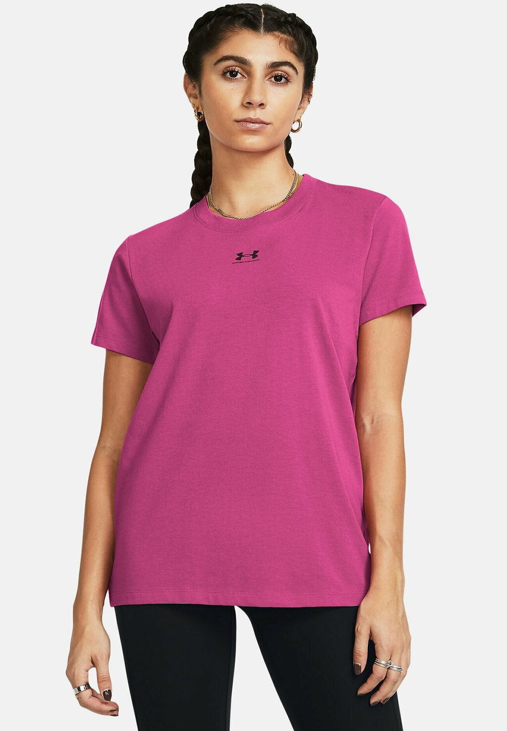 

Спортивная футболка CAMPUS CORE Under Armour, цвет astro pink