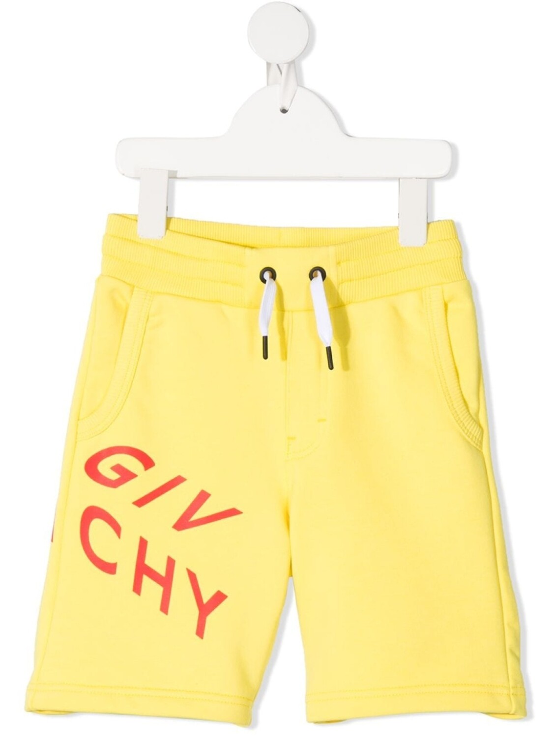 

Givenchy Kids шорты с кулиской и логотипом, желтый