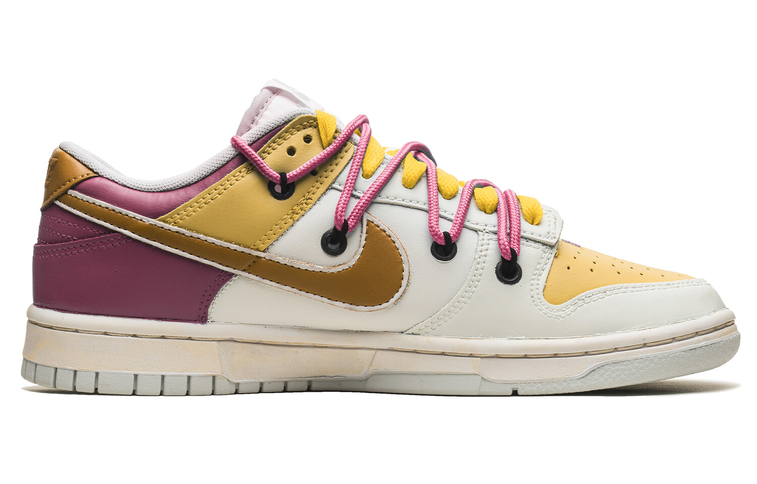 

Кроссовки Nike Dunk Skateboarding Shoes Men Low-top White/brown/pink, белый