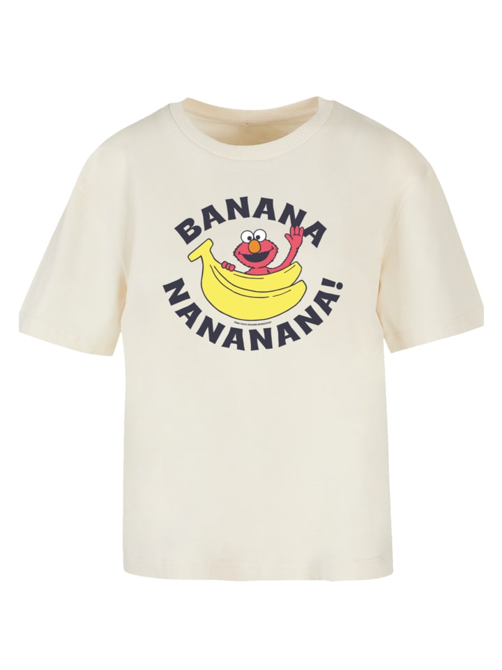 

Футболка F4NT4STIC Ladies Everyday Tee Sesamstraße Elmo Banana, цвет whitesand