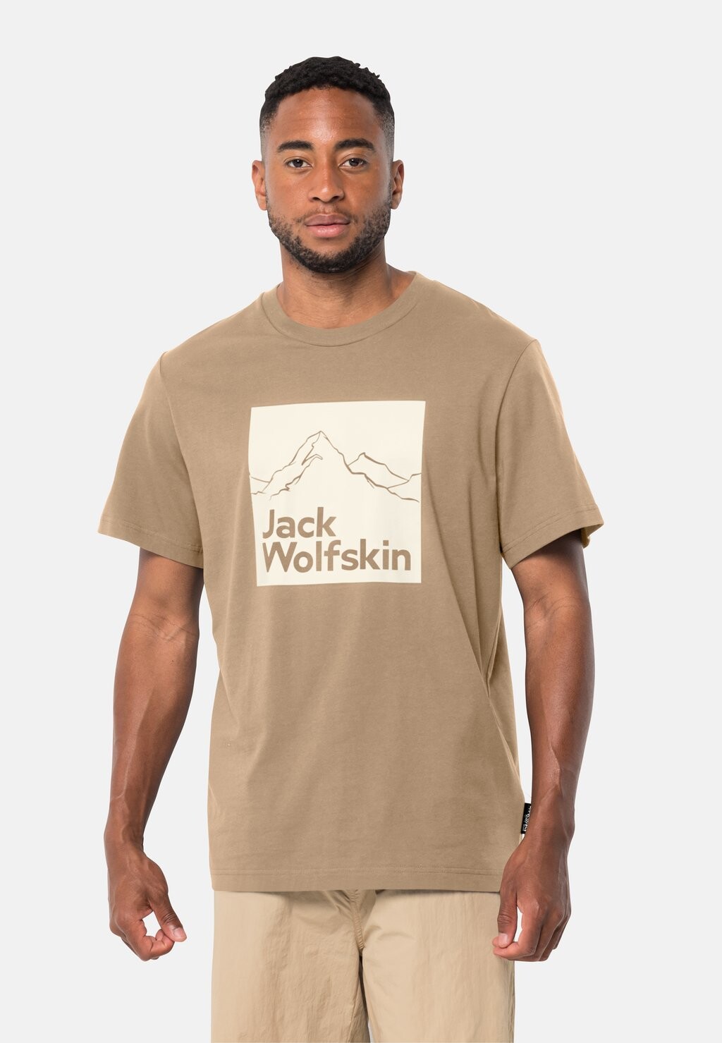 Футболка с принтом Jack Wolfskin, цвет sand storm