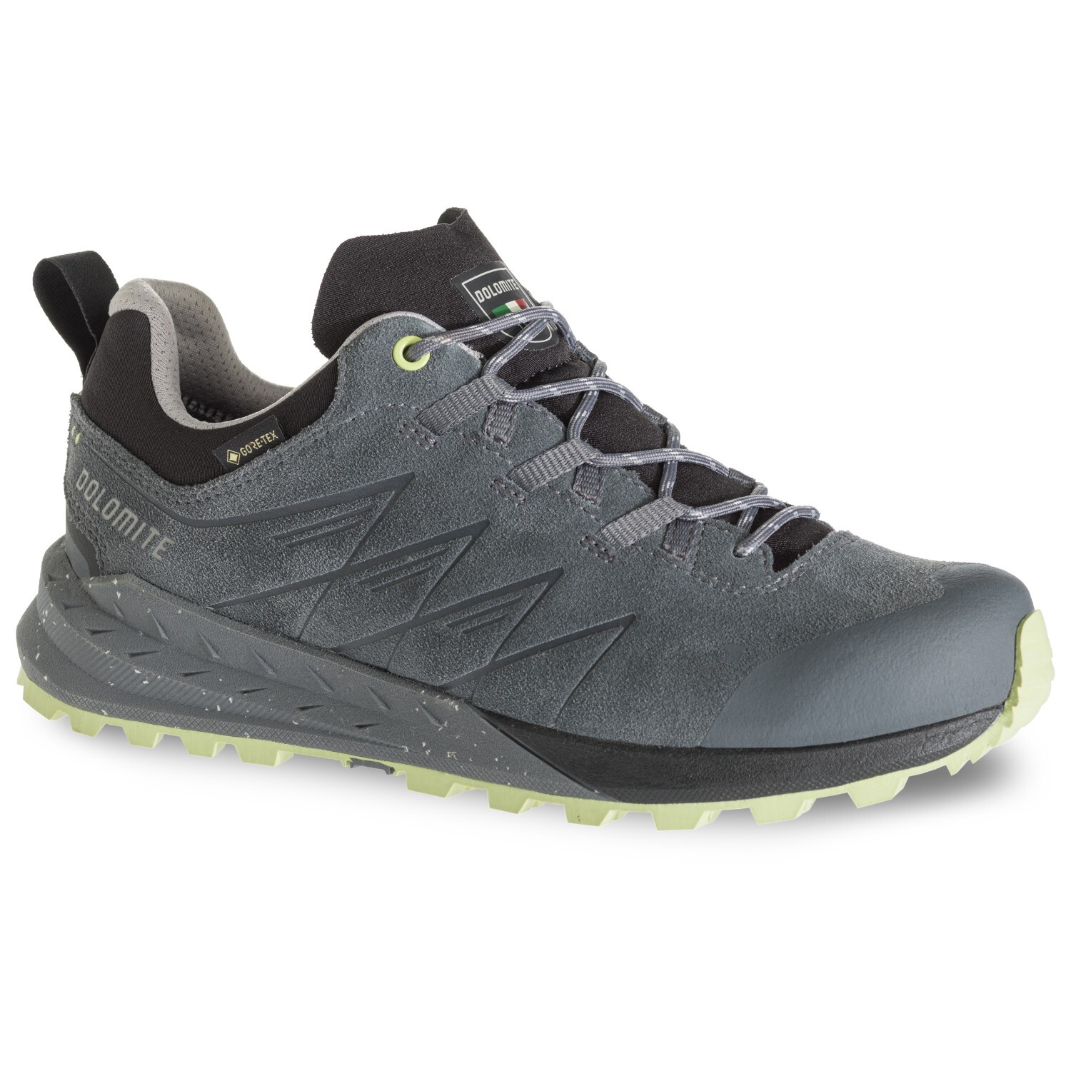 

Мультиспортивная обувь Dolomite Women's Croda Nera GTX, цвет Rock Grey/Lime Green, Серый