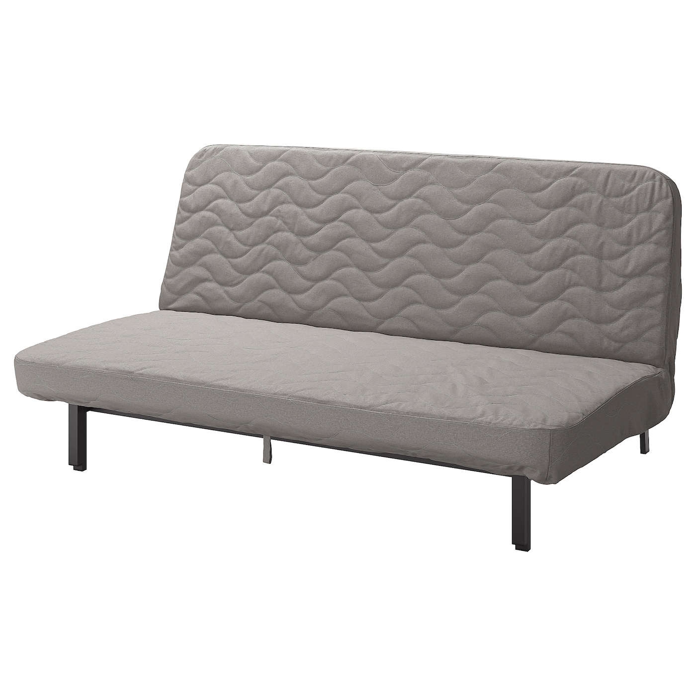 NYHAMN 3-местный диван-кровать, поролоновый матрас в комплекте/Книса серый/бежевый IKEA диван кровать для животных ferplast harris 65 бежевый