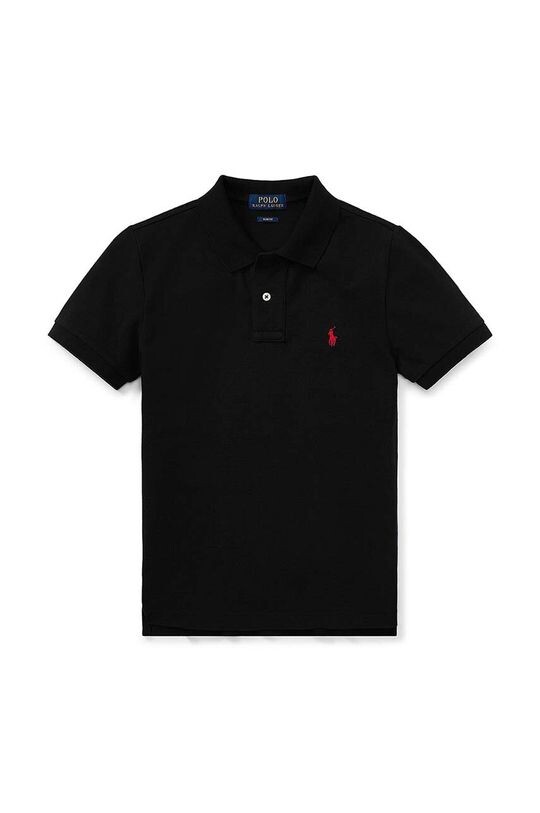 

Детское хлопковое поло Polo Ralph Lauren, черный