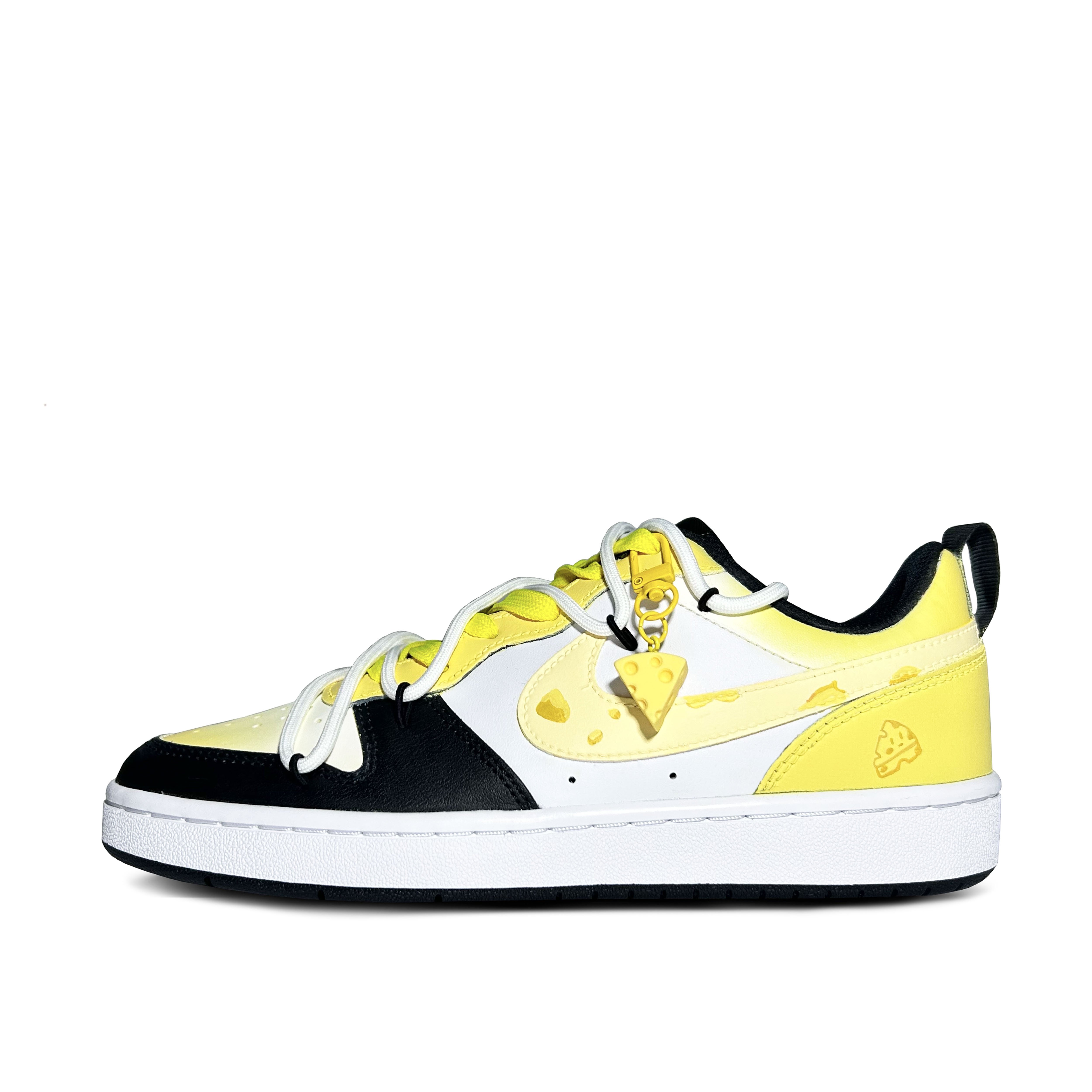 

Кроссовки Nike Court Borough Skateboarding Shoes Women's Low-top Black, цвет Cheese Power