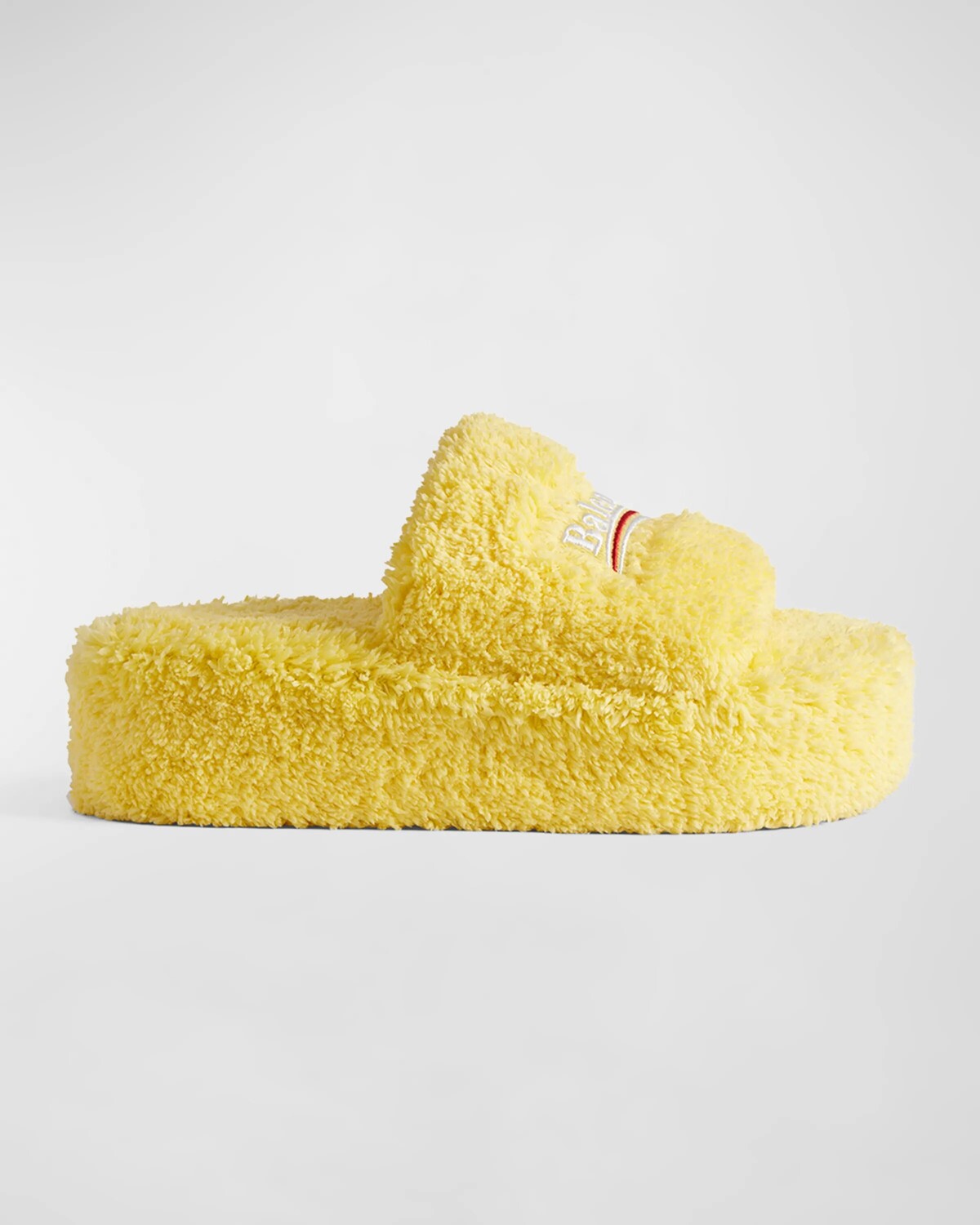 

Сандалии на платформе с логотипом Shaggy Balenciaga, цвет Yellow/Wht/Red