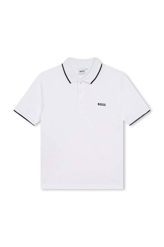 цена Рубашка-поло из детской шерсти Boss, белый