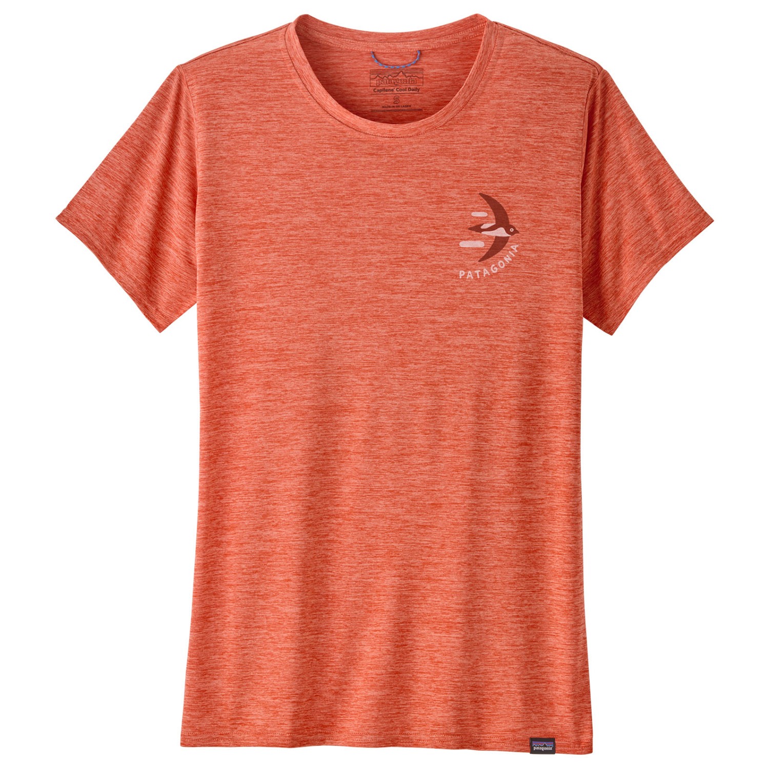 Функциональная рубашка Patagonia Women's Cap Cool Daily Graphic Shirt Lands, цвет Granite Swift/Pimento Red X Dye
