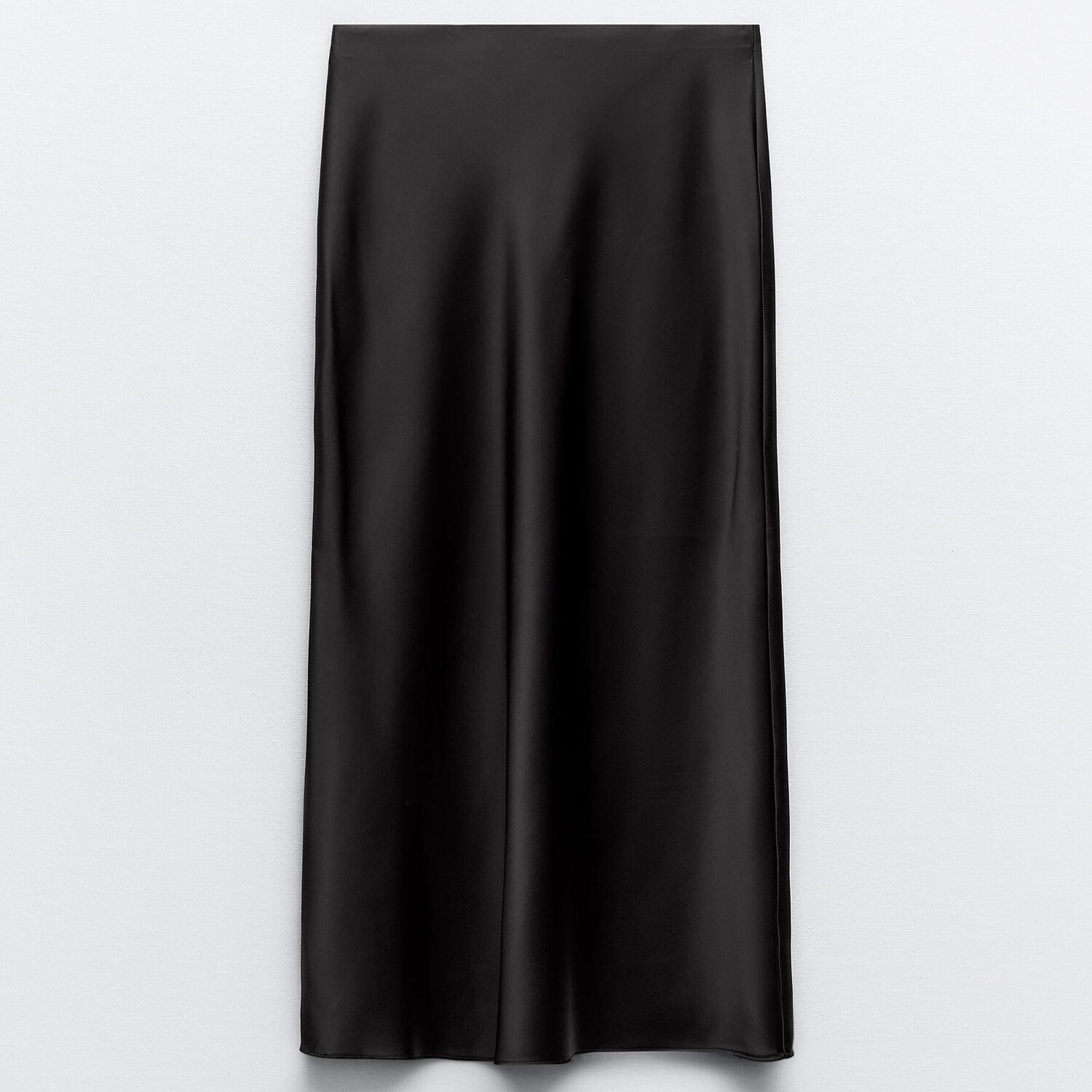

Юбка Zara Satin Midi, черный