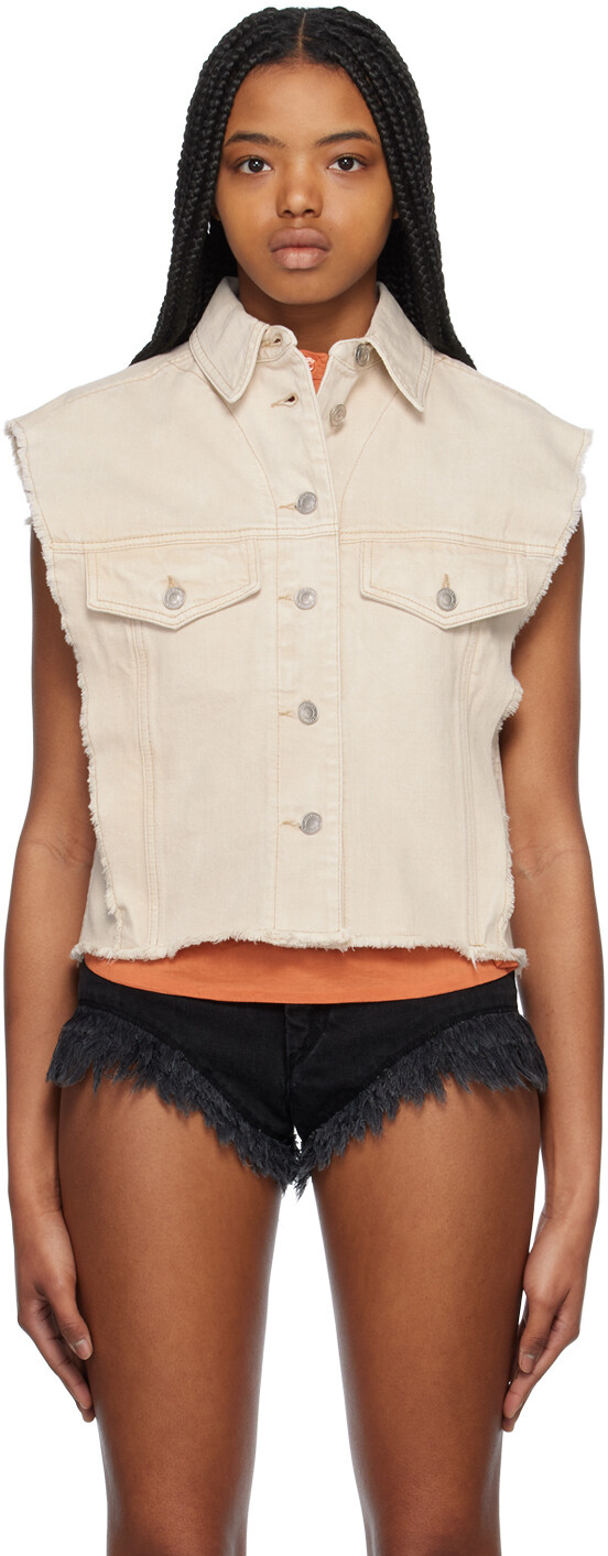 

Бежевый джинсовый жилет Tyra Isabel Marant Etoile