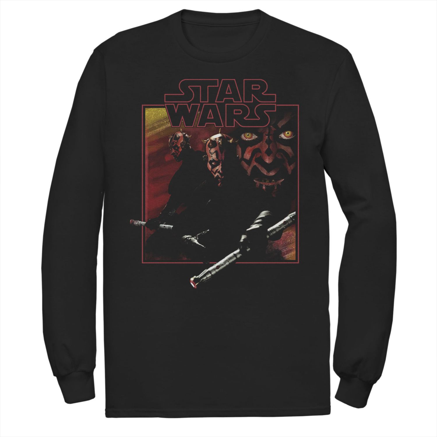 Мужская классическая футболка с квадратным портретом Дарта Мола из фильма Star Wars мужская футболка с анимацией дарта мола star wars