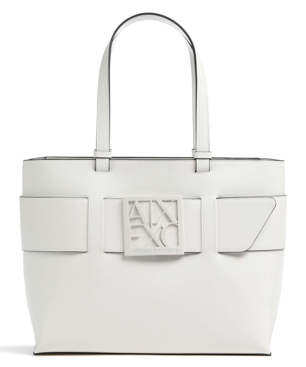 

Шопер из искусственной кожи Armani Exchange, белый