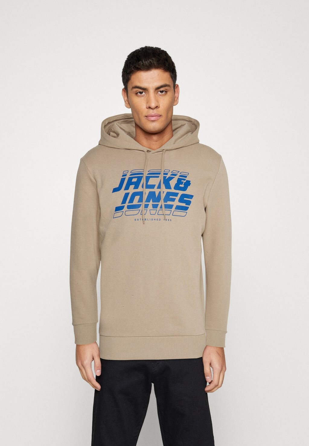 

Толстовка с капюшоном Jack & Jones Jcoelliot Hood, булыжник, Серый