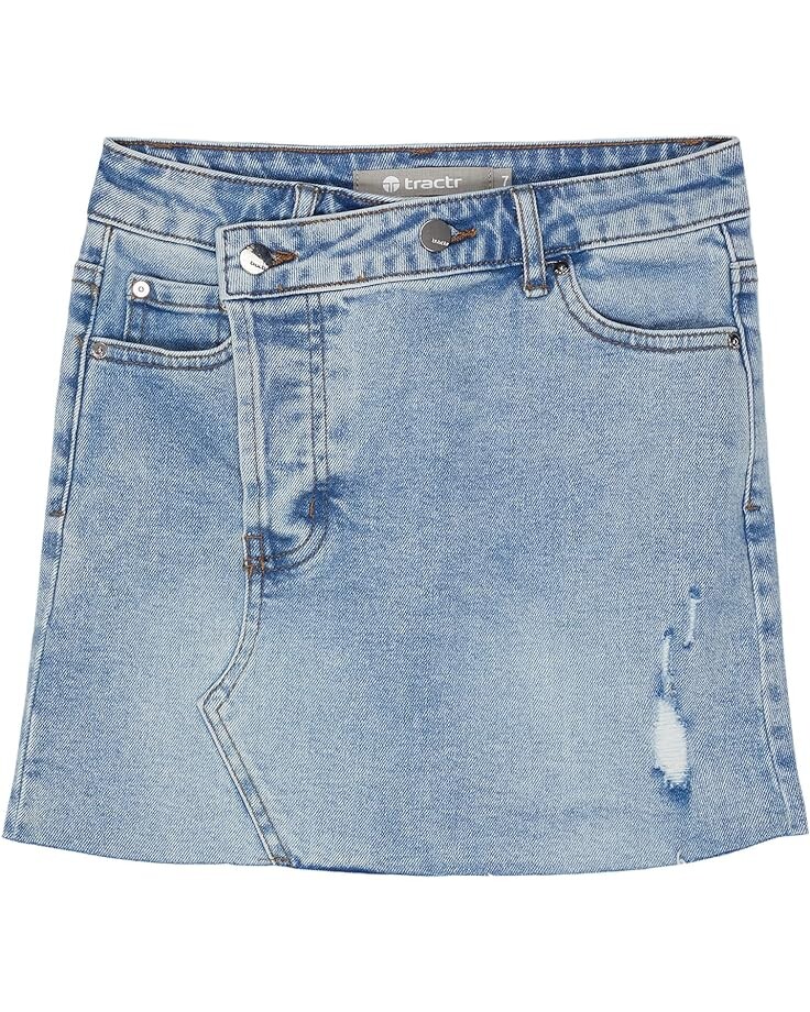 

Юбка Tractr Overflap Denim Skirt, индиго