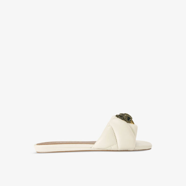 

Стеганые кожаные сандалии kensington с орлом Kurt Geiger London, белый