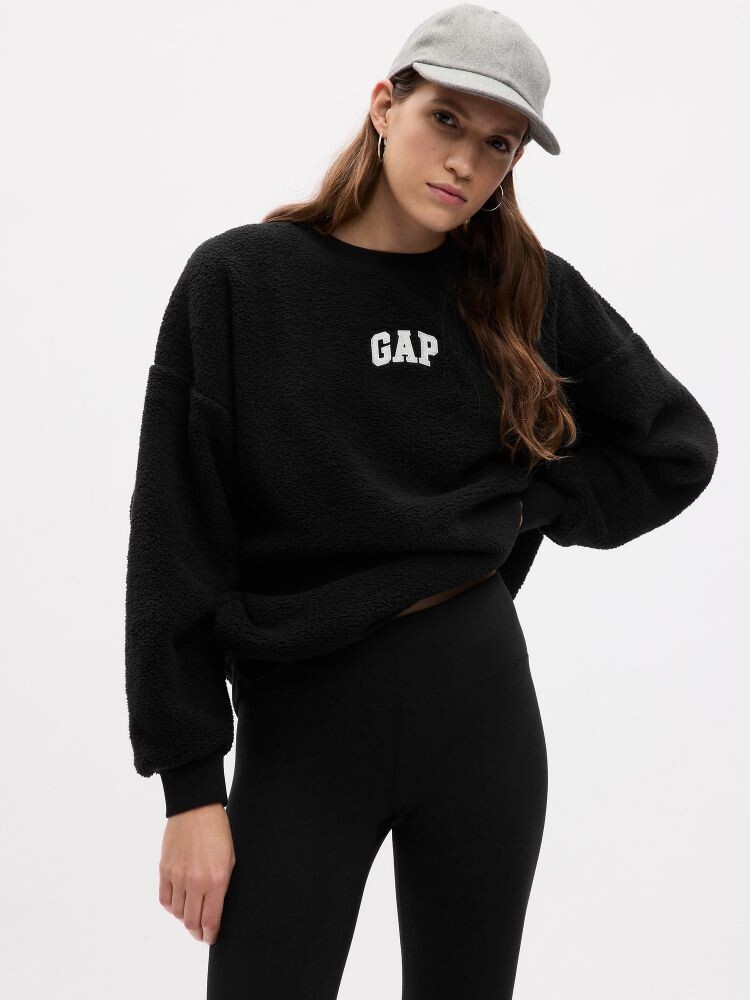 

Плюшевая толстовка с логотипом Gap, черный
