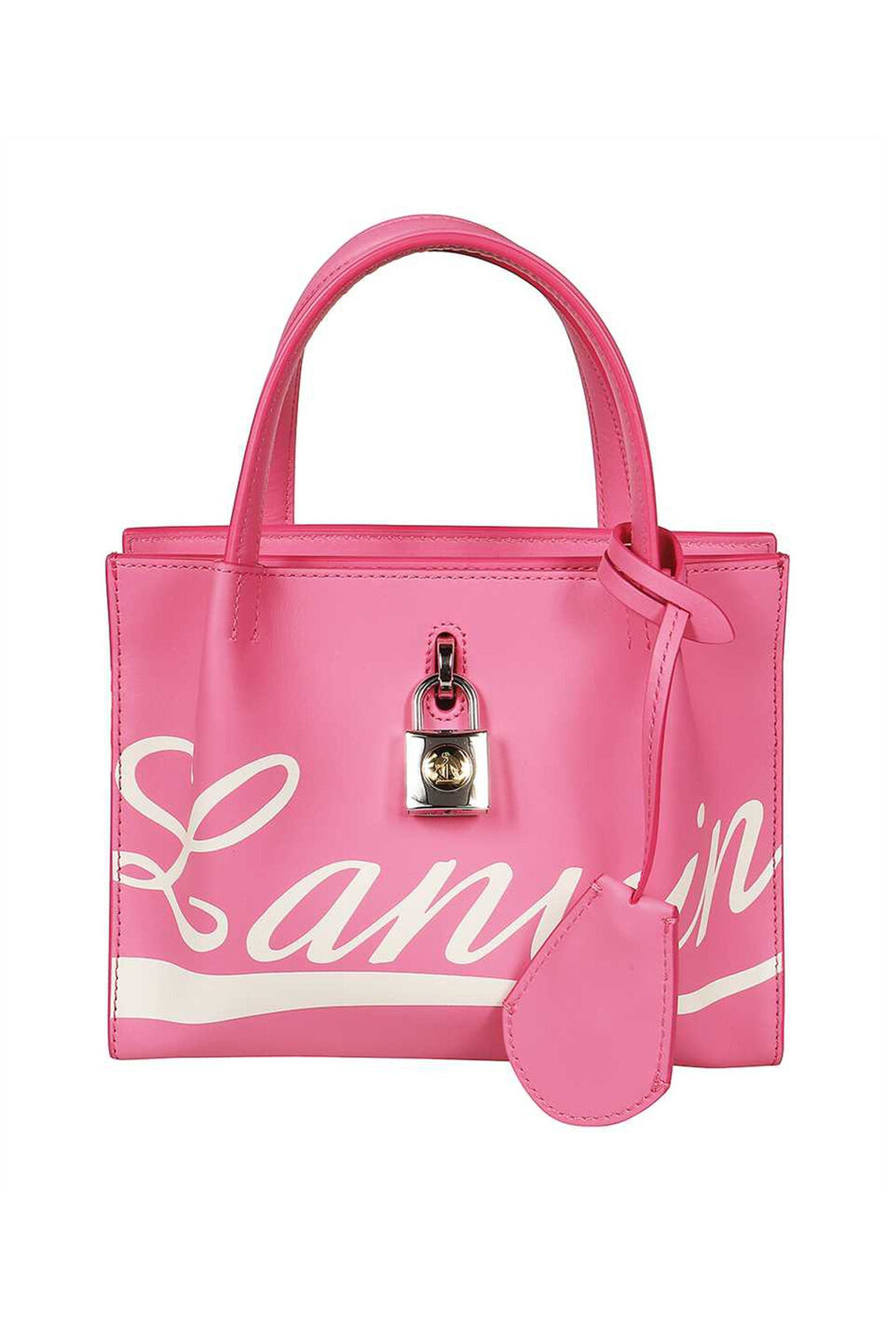 

Кожаная сумка с логотипом Lanvin, цвет rosa