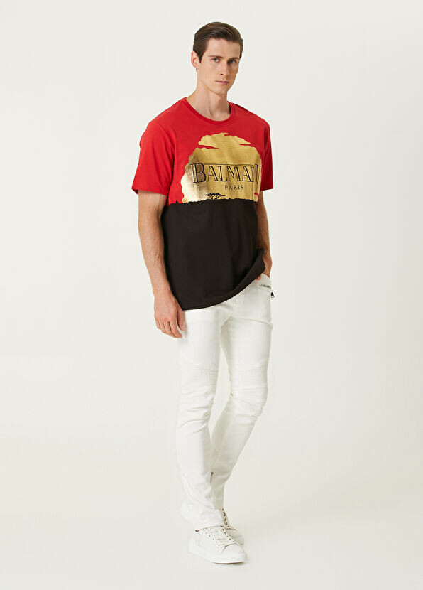 

Байкерские джинсы Balmain, белый