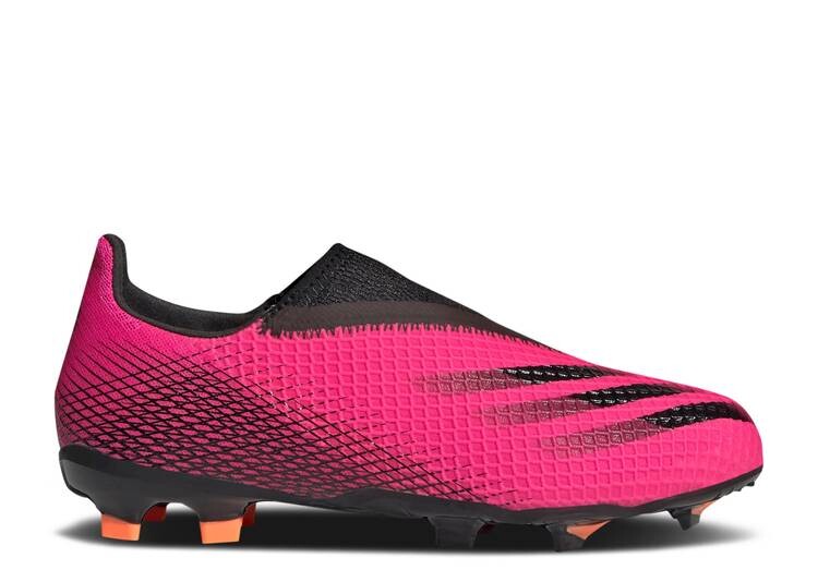 

Кроссовки Adidas X GHOSTED.3 LACELESS FG J 'SHOCK PINK', розовый