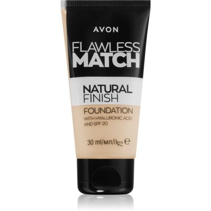

Avon Увлажняющая тональная основа Flawless Match Natural Finish - Warm Ivory, Spf 20, 30 мл