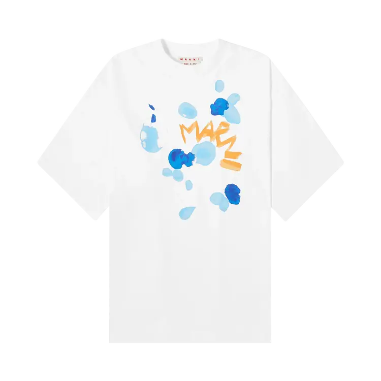 Футболка Marni 'Lily White', белый футболка marni flower word puzzle цвет lily white