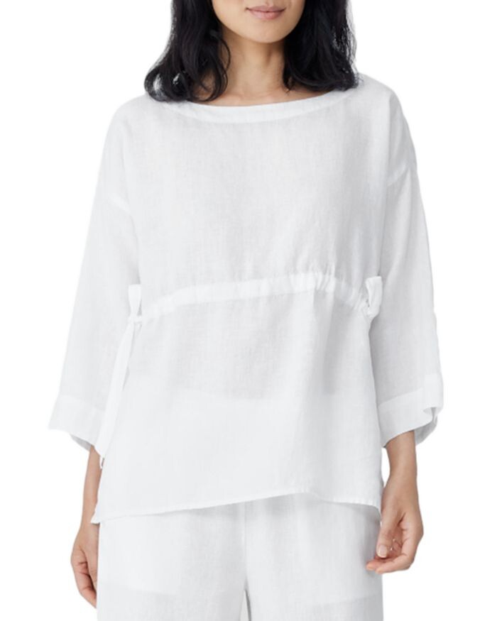 

Льняной топ с завязками на талии Eileen Fisher