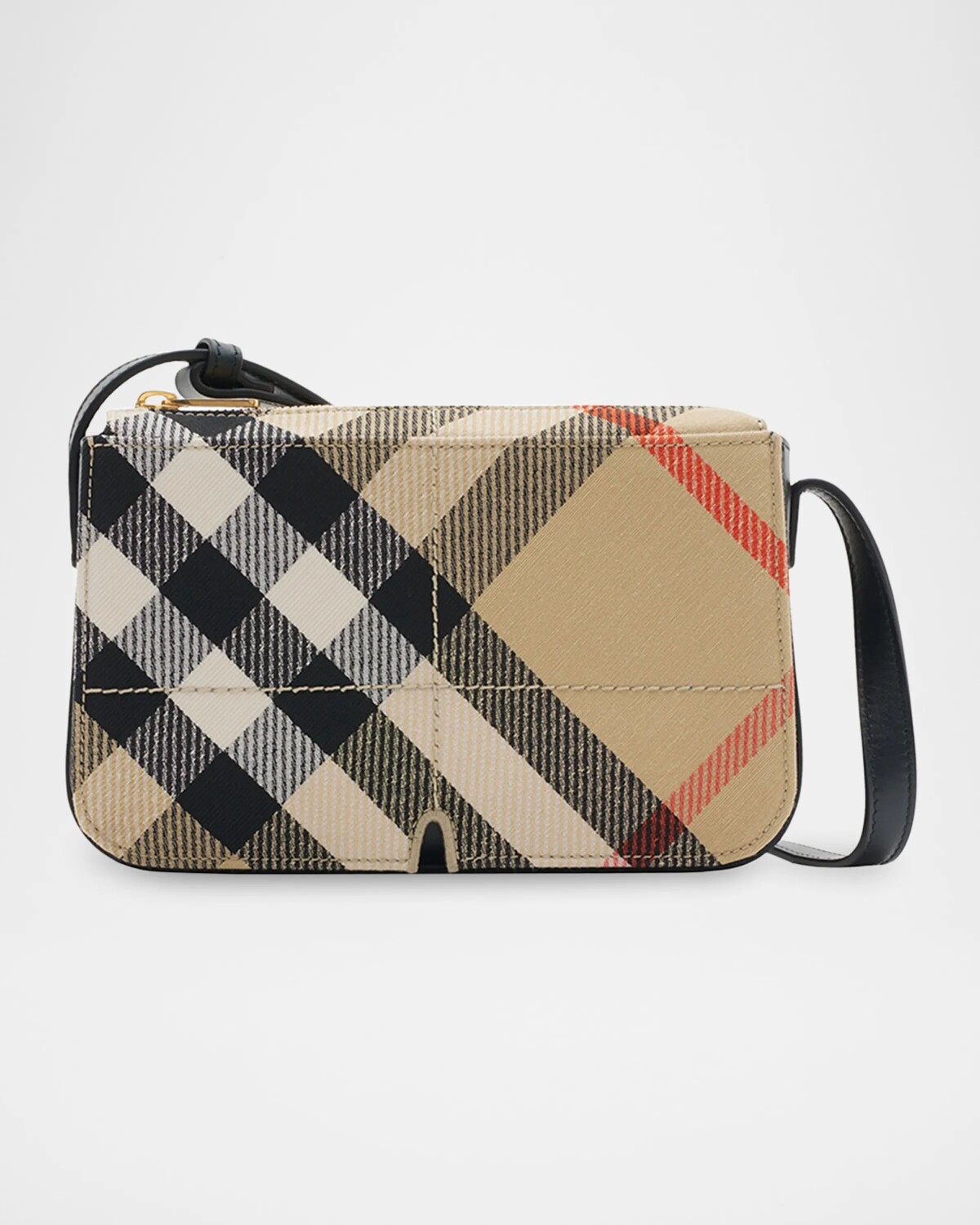 

Холщовая сумка через плечо в клетку Snip Check Burberry, цвет Sand Ip Check