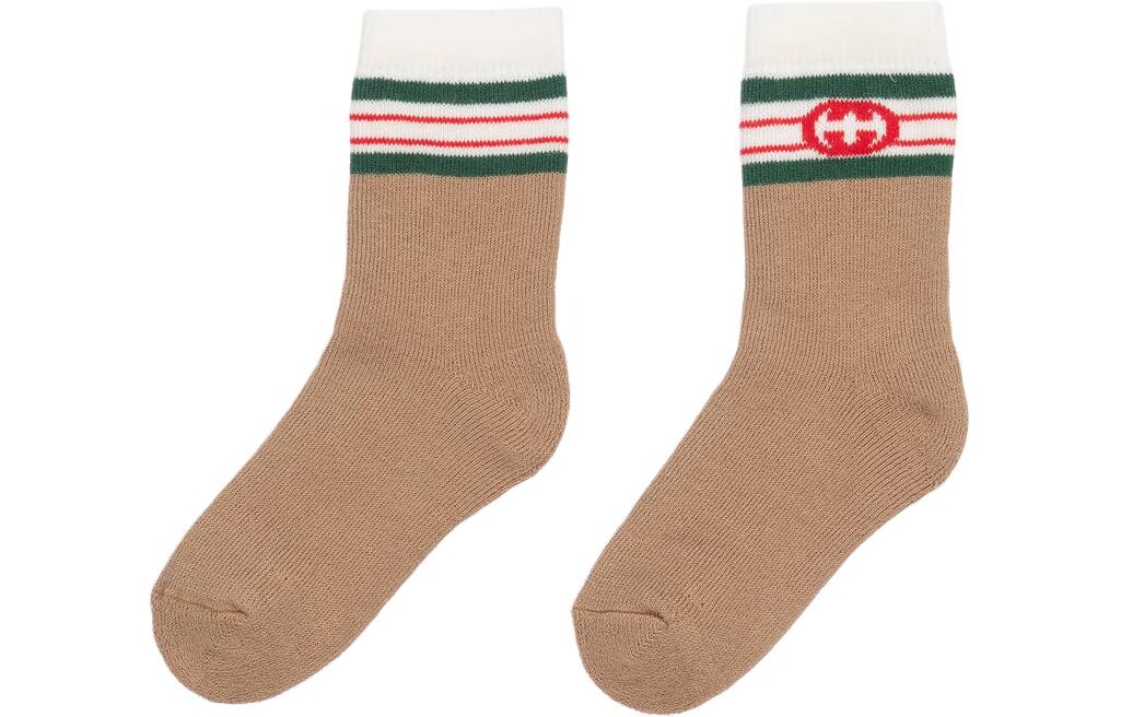 

Носки женские Gucci до середины икры, коричневый / белый / красный