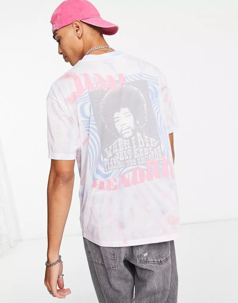 

Футболка с принтом тай-дай Jimi Hendrix ASOS